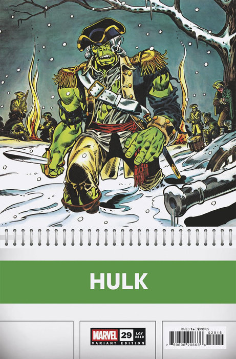 INCREDIBLE HULK #29 HERB TRIMPE BICENTENNIAL CALENDAR HIDDEN GEM VARIANT