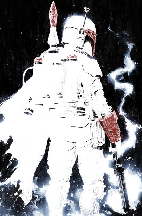 STAR WARS: BOBA FETT - BLACK, WHITE & RED #1 KAARE ANDREWS VIRGIN VARIANT