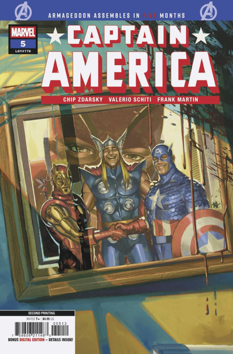 CAPTAIN AMERICA #5 BEN HARVEY 2ND PRINTING VARIANT
