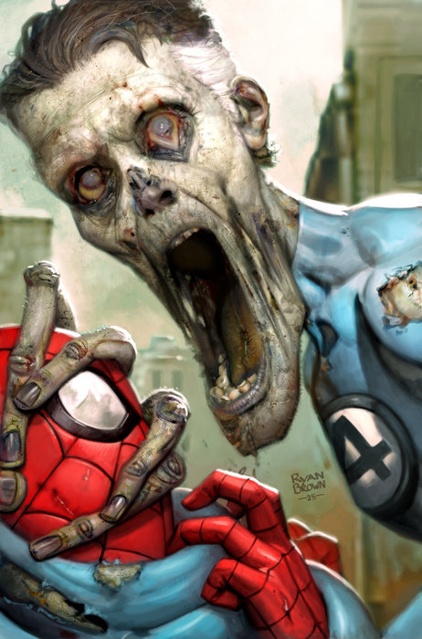 MARVEL ZOMBIES: RED BAND #1 RYAN BROWN RATIO VIRGIN 2ND PRINTING VARIANT [POLYBAGGED]