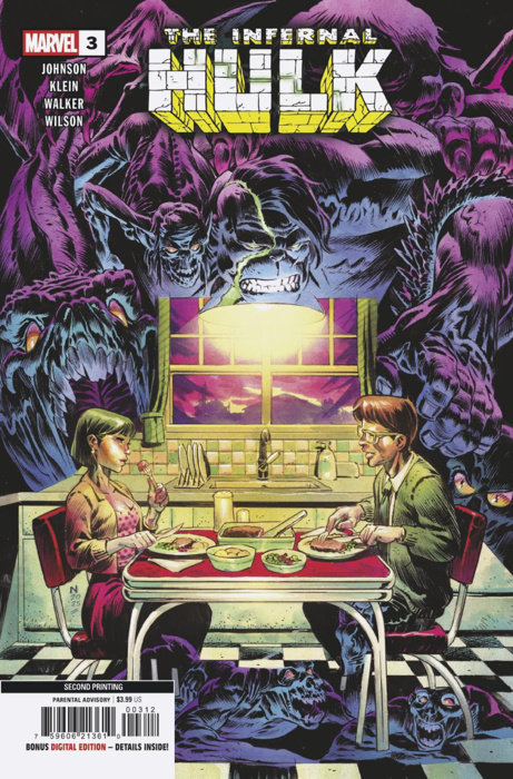 INFERNAL HULK #3 NIC KLEIN 2ND PRINTING VARIANT