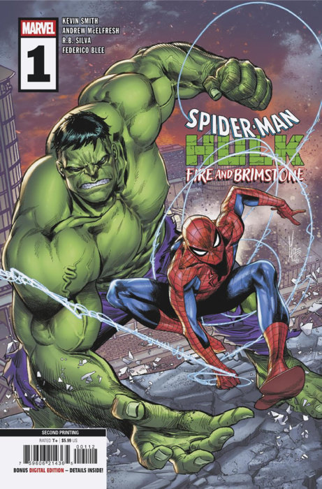 SPIDER-MAN/HULK: FIRE AND BRIMSTONE #1 MARCO CHECCHETTO 2ND PRINTING VARIANT