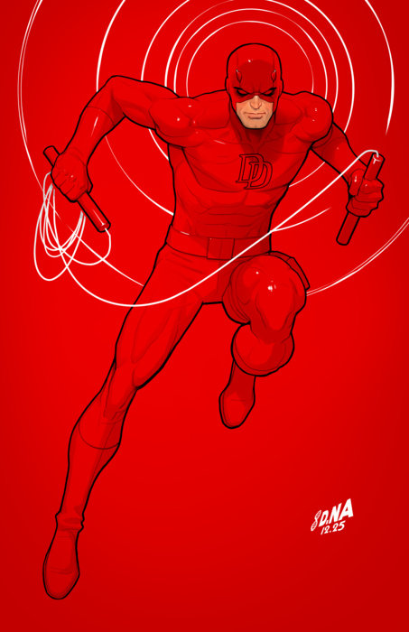 DAREDEVIL/PUNISHER: THE DEVIL'S TRIGGER #4 DAVID NAKAYAMA COLOR BLOCK RED VIRGIN VARIANT