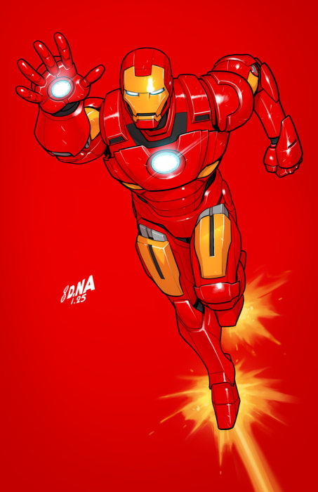 IRON MAN #2 DAVID NAKAYAMA COLOR BLOCK RED VIRGIN VARIANT