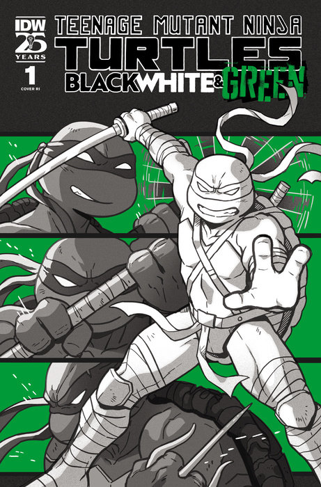 Teenage Mutant Ninja Turtles: Black, White, and Green #1 Variant RI (10) (Ganucheau Foil Variant)