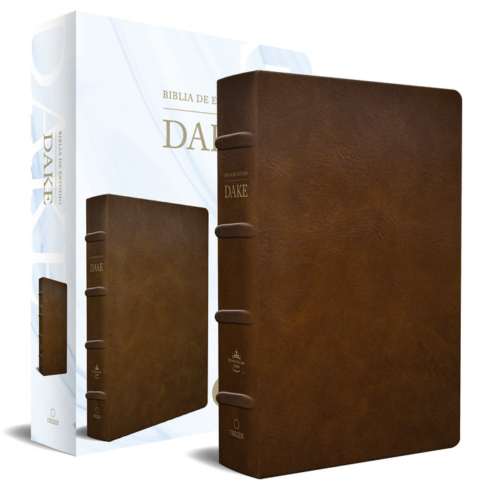 RVR 1960 Biblia de estudio Dake, tamaño grande, piel marrón / Spanish RVR 1960 Dake Study Bible, Large Size, Brown Leather