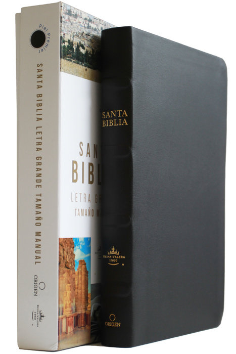 Biblia RVR 1960 letra grande tamaño manual, Piel Premier negro / Spanish Bible RVR 1960 Handy Size Large Print Bonded Leather Black