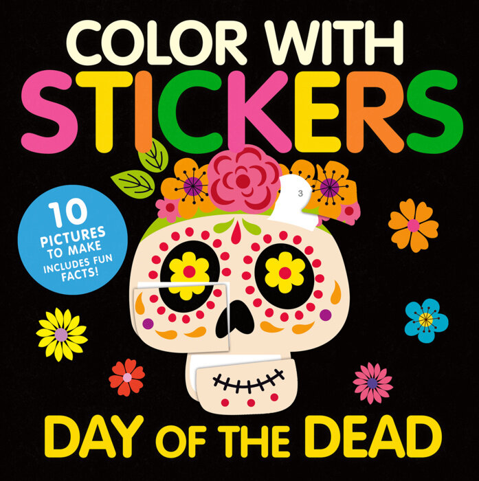 Color with Stickers: Day of the Dead