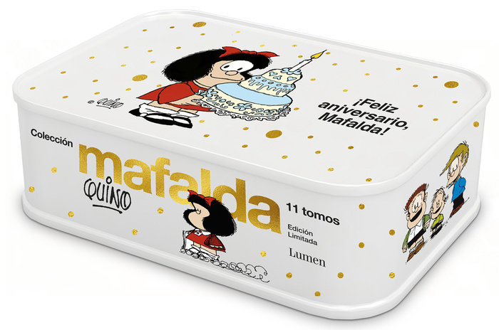 Lata Mafalda: 11 tomos en una lata (Edición Feliz Aniversario, Mafalda) / Mafalda Collection: 11 Volumes in a Tin Box (Happy Anniversary Edition, Mafalda)