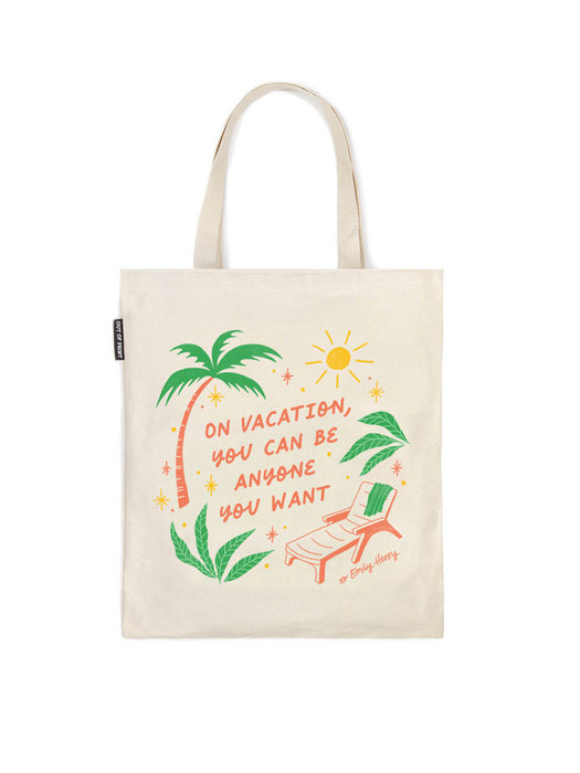 Emily Henry: On Vacation You Can Be Anyone Tote Bag