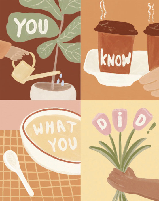 Love Muchly Greeting Cards: Thank You - You Know What You Did (Pack of 6)