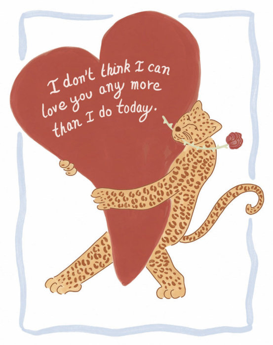 Love Muchly Greeting Cards: Love - I Don't Think I Could Love You Any More (Pack of 6)