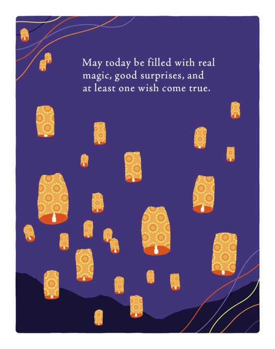 Positively Green Greeting Cards: Birthday - May Today Be Filled with Real Magic (Pack of 6)