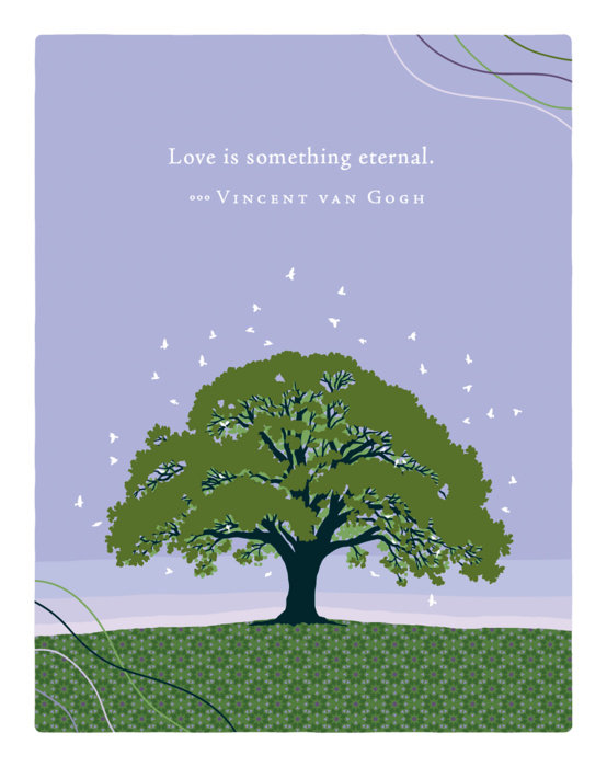Positively Green Greeting Cards: Sympathy - Love Is Something Eternal (Pack of 6)