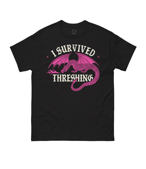 Fourth Wing: I Survived Threshing (Pink Dragon) Unisex T-Shirt Small