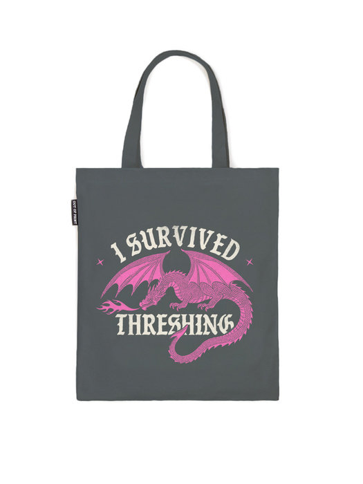 Fourth Wing: I Survived Threshing (Pink Dragon) Tote Bag