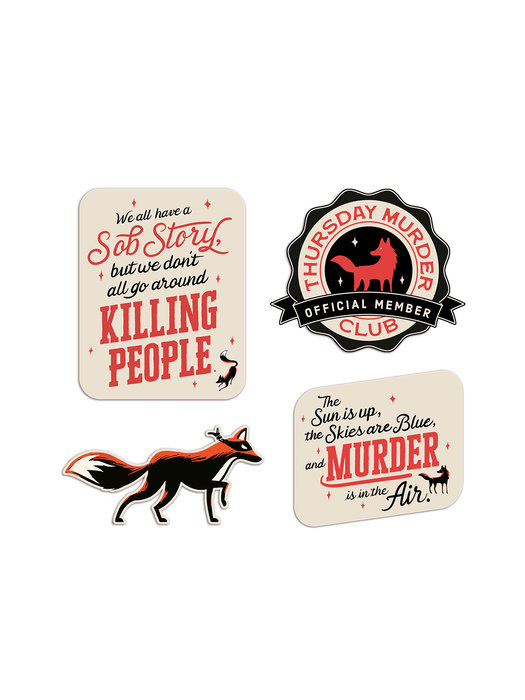 Thursday Murder Club Stickers - Sticker Set of 4