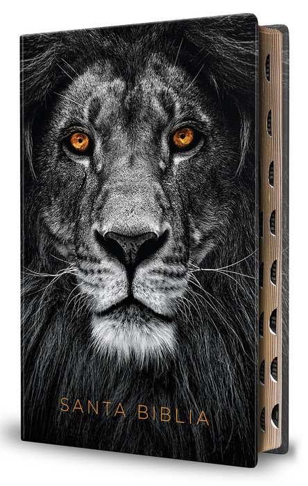Biblia Reina Valera 1960 letra grande. Biblia León símil piel índice / Spanish Bible RVR 1960 Handy Size Large Print imitation leather Lion of Judah