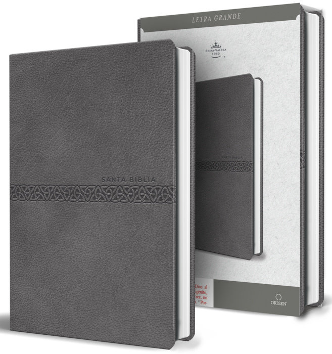 Biblia RVR 1960 letra grande tamaño manual, Símil piel gris, edición económica / RVR 1960 Bible, Large Print Manual Size, Gray Imitation Leather, Economic