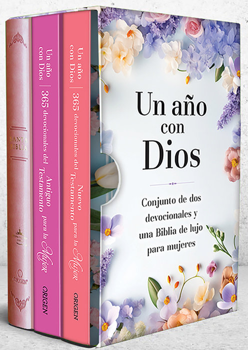 Un año con Dios para mujeres: Estuche Antiguo y Nuevo Testamento con Biblia