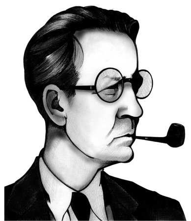 Raymond Chandler, author portrait