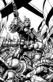 Judge Dredd/Biker Mice from Mars #1 Cover H David Finch B&W 1:50 Var 