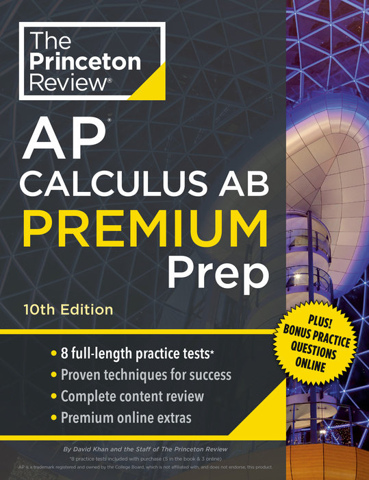 Cover of Princeton Review AP Calculus AB Premium Prep, 10th Edition