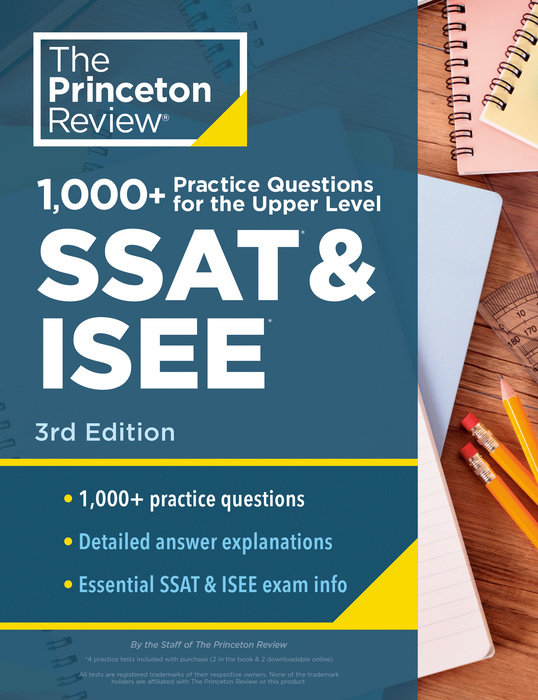 Cover of 1000+ Practice Questions for the Upper Level SSAT & ISEE, 3rd Edition