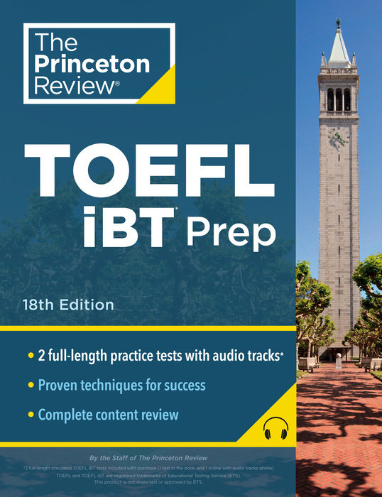 Cover of Princeton Review TOEFL iBT Prep with Audio/Listening Tracks, 18th Edition