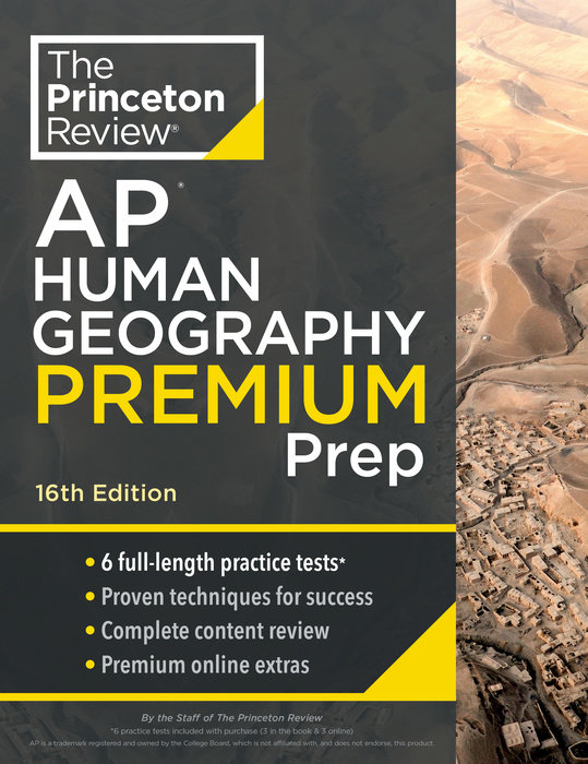 Cover of Princeton Review AP Human Geography Premium Prep, 16th Edition