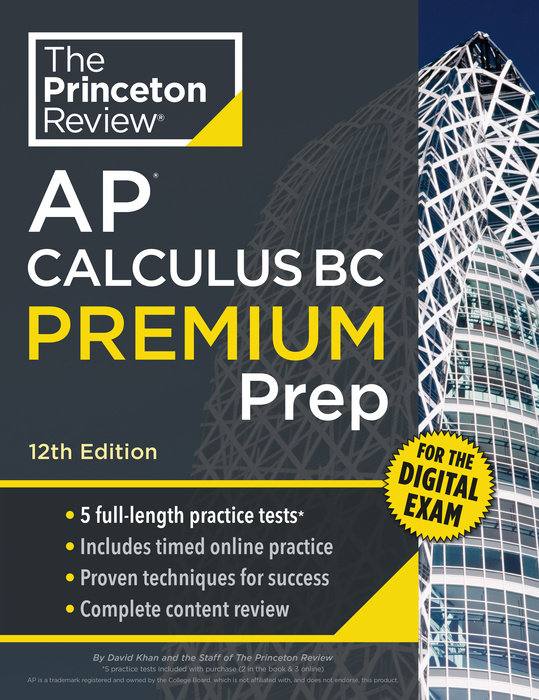 Cover of Princeton Review AP Calculus BC Premium Prep, 12th Edition