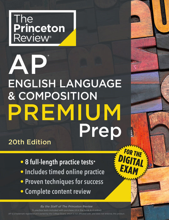 Cover of Princeton Review AP English Language & Composition Premium Prep, 20th Edition