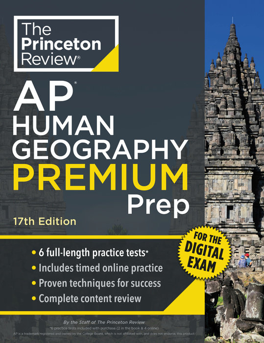 Cover of Princeton Review AP Human Geography Premium Prep, 17th Edition