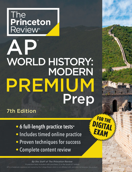 Cover of Princeton Review AP World History: Modern Premium Prep, 7th Edition