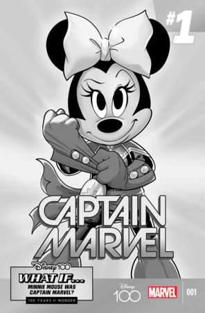 AMAZING SPIDER-MAN 29 GIADA PERISSONOTTO DISNEY100 CAPTAIN MARVEL BLACK AND WHITE VARIANT