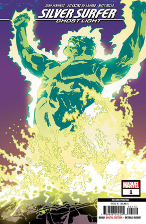 SILVER SURFER: GHOST LIGHT 1 VALENTINE DE LANDRO 2ND PRINTING VARIANT