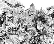 GODZILLA DESTROYS THE MARVEL UNIVERSE #1 MARK BROOKS RATIO VIRGIN 2ND PRINTING VARIANT 