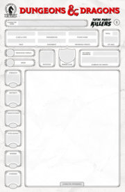 Dungeons & Dragons: Total Party Killers #1 (CVR E) (Blank cover-Character Sheet) 
