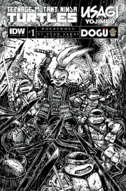 Teenage Mutant Ninja Turtles/Usagi Yojimbo: WhereWhen #1 Variant RI (100) (Eastman B&W) 