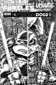 Teenage Mutant Ninja Turtles/Usagi Yojimbo: WhereWhen #4 Variant RI (100) (Eastman B&W) 