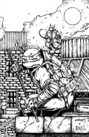 Teenage Mutant Ninja Turtles #24 Variant RI (10) (Eastman & Bishop B&W Full Art) 