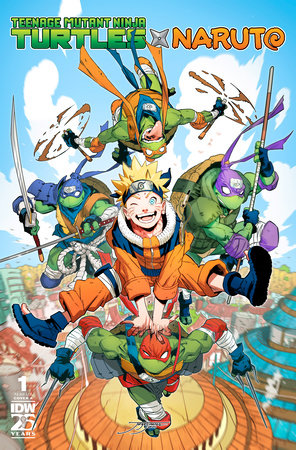 Teenage Mutant Ninja Turtles x Naruto #1 Cover A (Jiménez) book cover