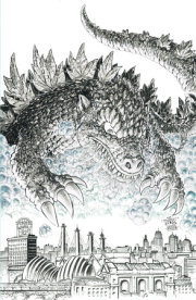 Godzilla Vs. America: Kansas City Variant RI (50) (Moody & Williams II B&W Full Art) 