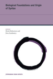 Biological Foundations and Origin of Syntax 