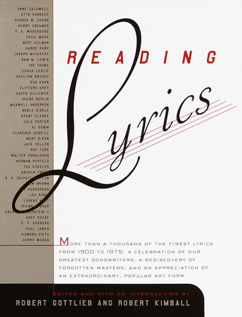 Reading Lyrics 9780375400810 Penguinrandomhouse Com Books