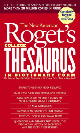 New American Roget's College Thesaurus in Dictionary Form (Revised &  Updated) by Philip D. Morehead: 9780451207166 | PenguinRandomHouse.com:  Books