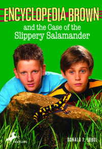 Book cover for Encyclopedia Brown and the Case of the Slippery Salamander