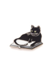 Bookstore Cat Enamel Pin 