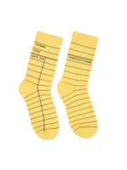 Library Card (Yellow) Socks - Small 