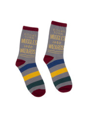 Books Turn Muggles into Wizards Socks - Small 
